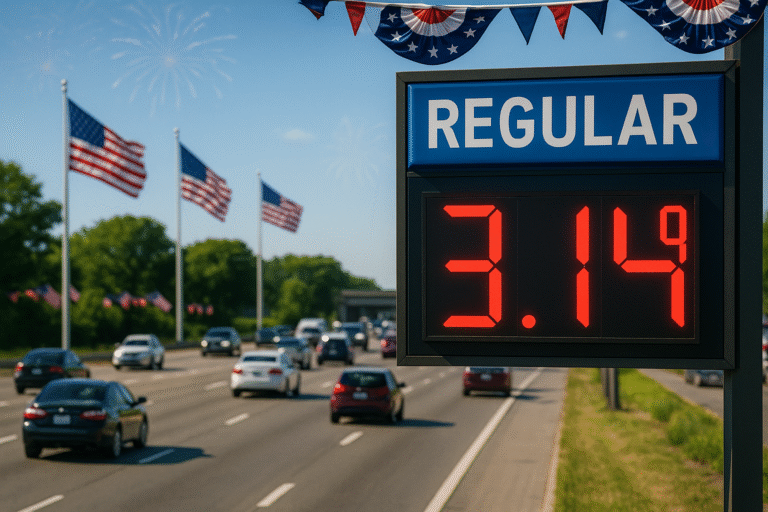Gas Prices Fall to $3.14 Ahead of July 4th as Middle East Tensions Ease