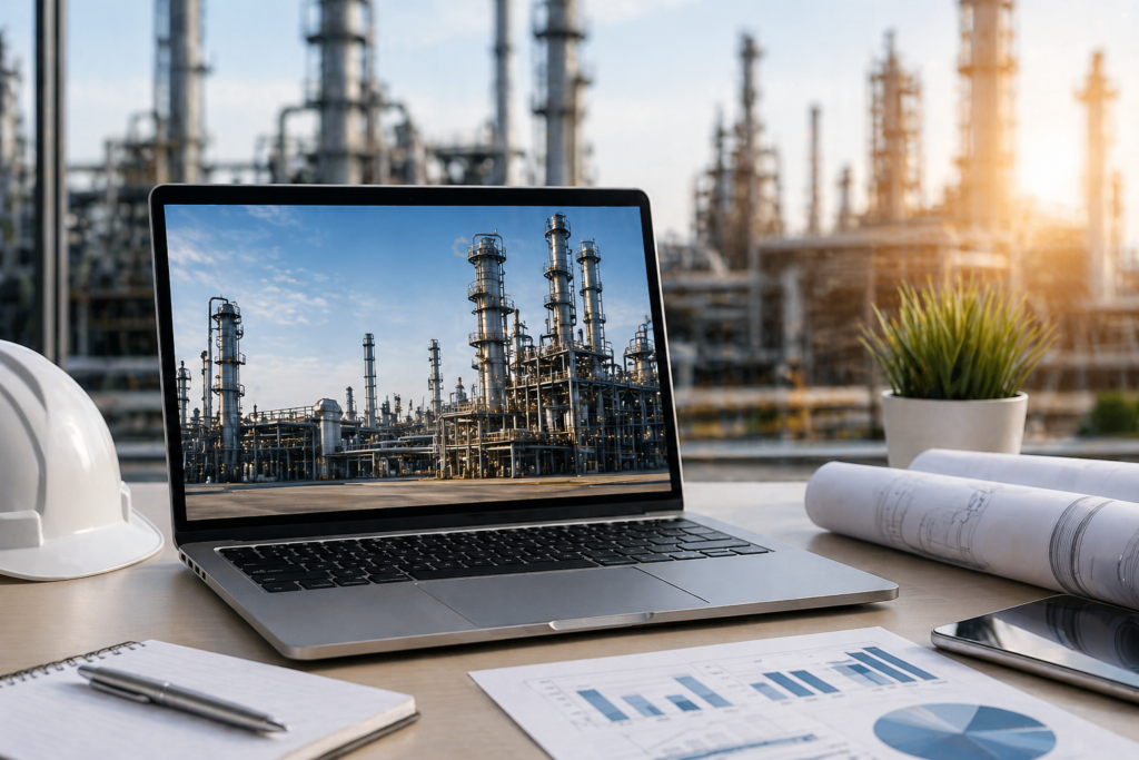 Professional industrial business website helping companies