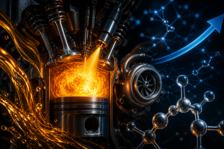 Fuel combustion process inside engine showing energy efficiency and performance optimization